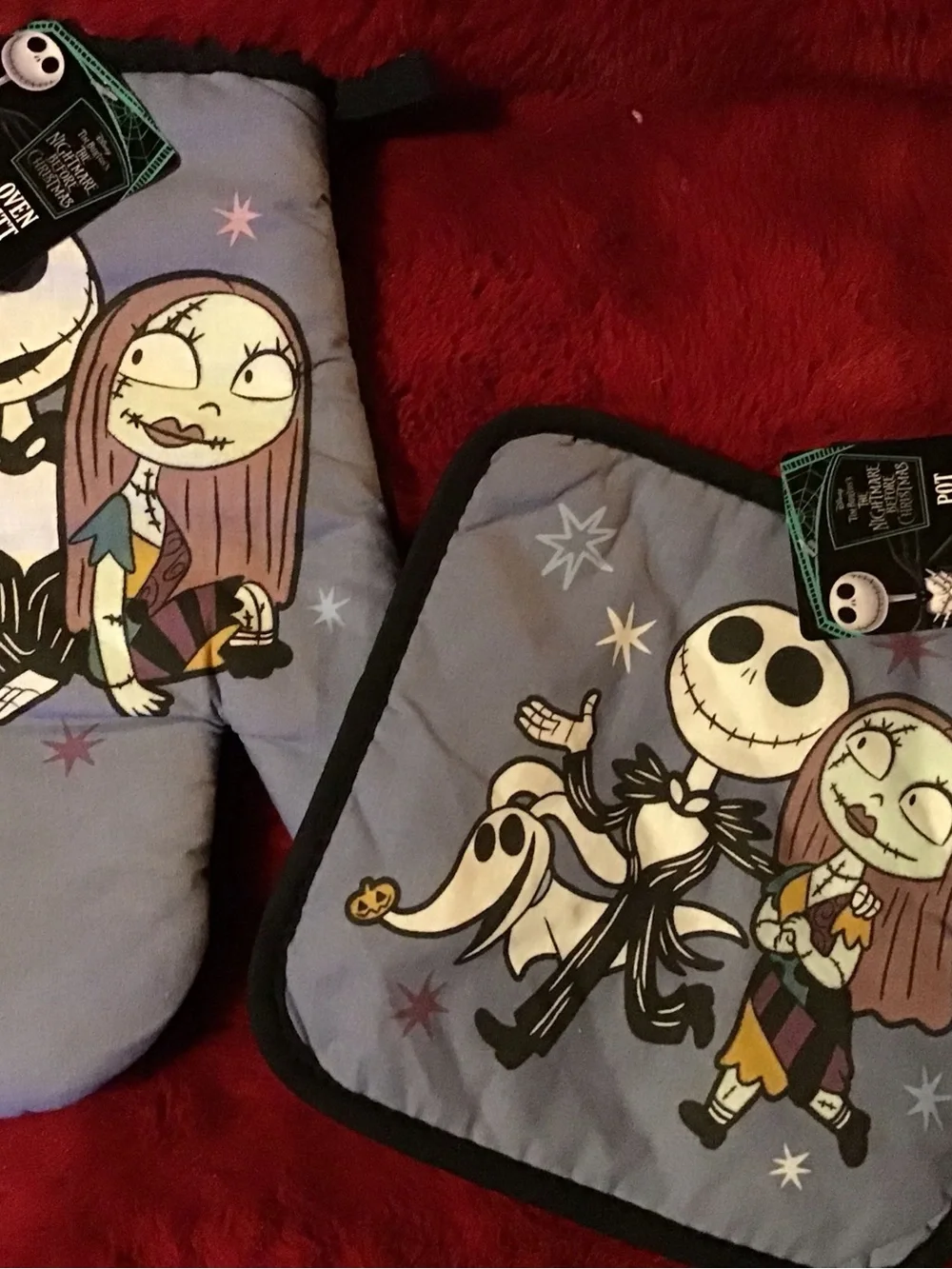 The Nightmare Before Christmas Kids Oven Mitt & Pot Holder Set - Gray